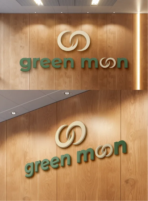 Mockup green-moon alb-negru - Brand identity si graphic design Pascani