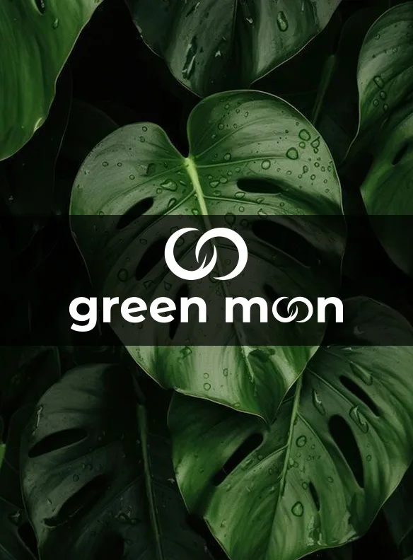 Logo si identitate vizuala Green Moon dezvoltate de DB Studio