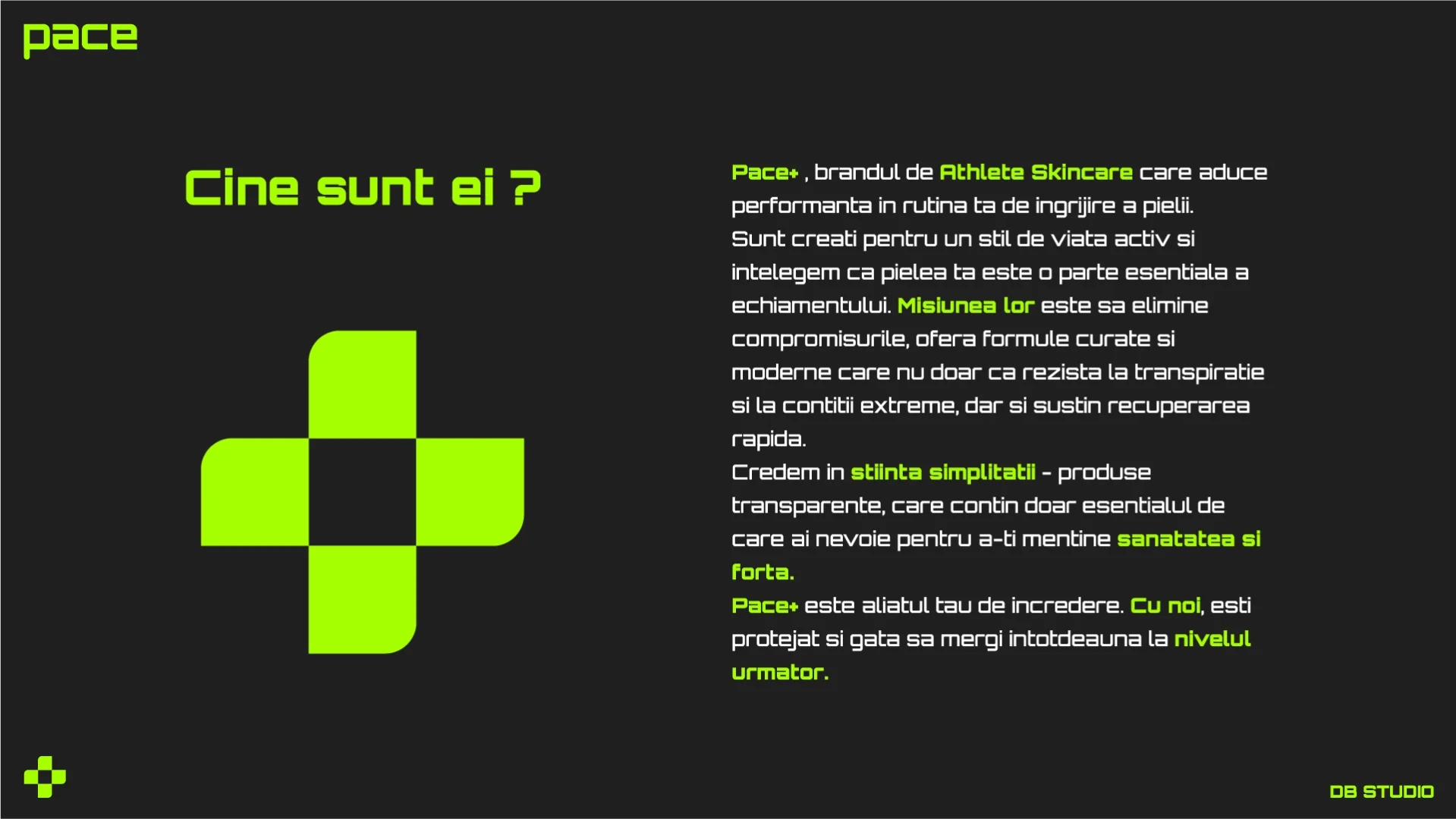 Pace+ — Studiu de caz, imagine 2 — identitate vizuală